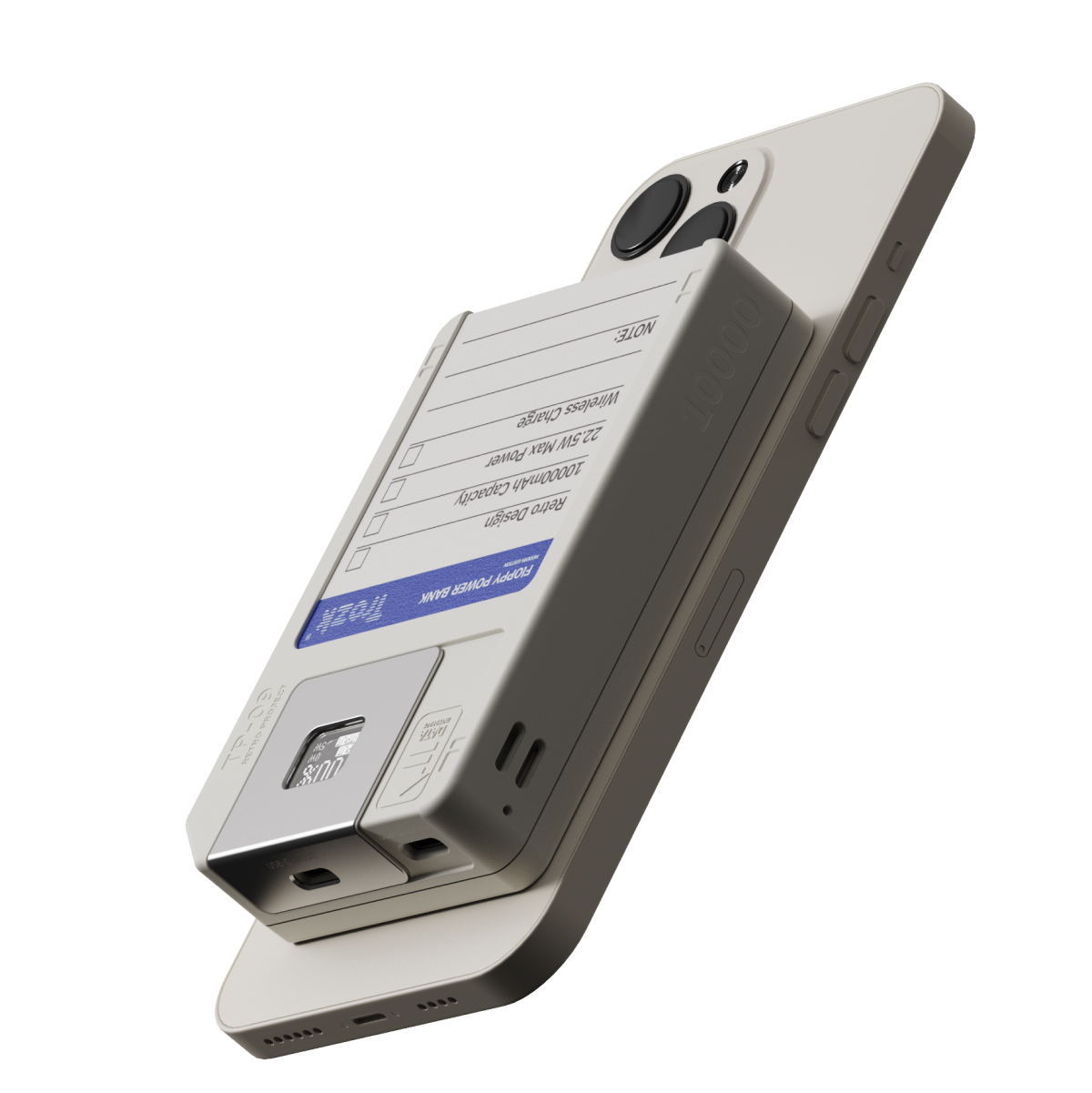 【Trozk】モバイルバッテリー フロッピー型「TP09U」｜国内唯一正規代理店・10000mAh・64GBストレージ・2in1・急速充電・ワイヤレス15W・有線・TypeC入出力・PD22.5W・USB3.2・FD・iPhone/Android対応・機内持ち込み可能・PSE認証|undefined