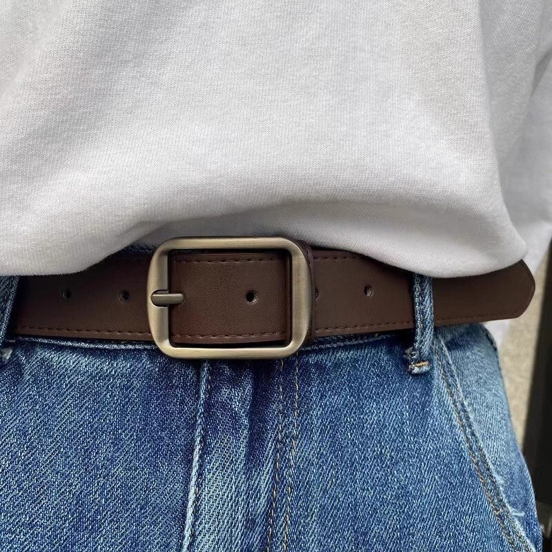 ピンバックルベルト｜メンズ・韓国風・デニムパンツ・流行・男女兼用・ヴィンテージ・シンプル・ベーシック|undefined