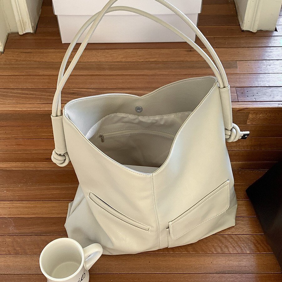 トートバッグ・大容量・PUレザー・ソフトレザー・肩掛け・手提げ・通勤・おしゃれ・上品・大人可愛い|undefined