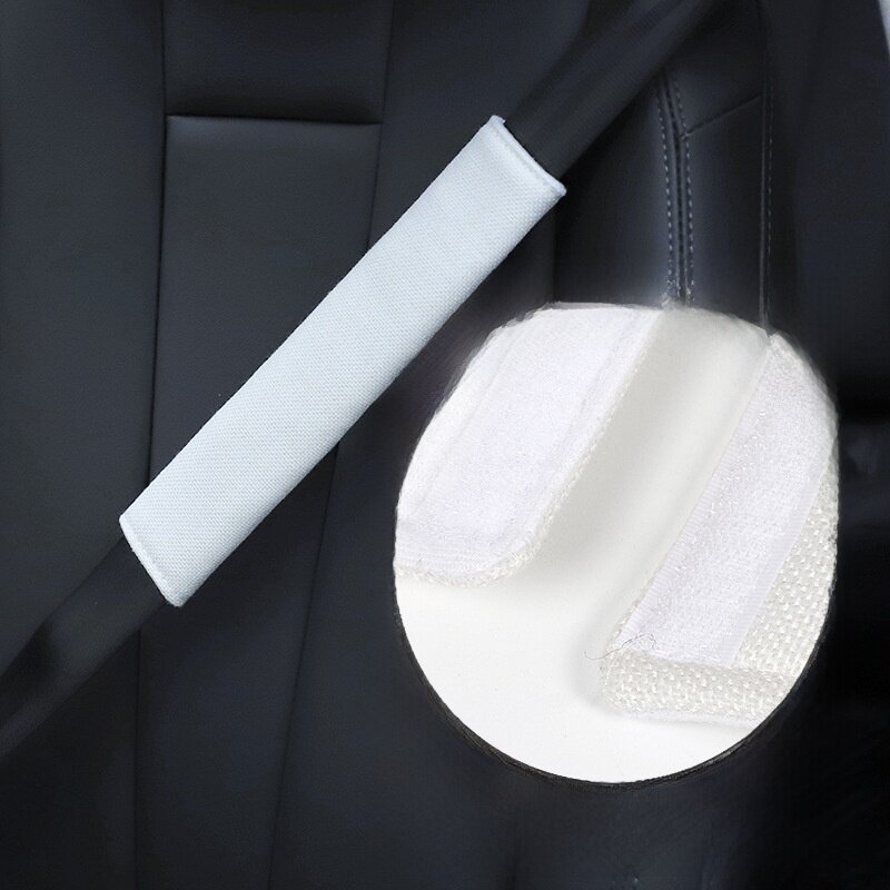 自動車シートベルトカバー｜リネン風・肩パッド・保護パッド・穴付き・ぬいぐるみ掛け可能・耐摩耗・首擦れ防止|undefined