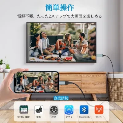 Type-C to HDMI変換ケーブル｜スマホ・タブレット・ノートPC対応・4K高画質出力・テレビやプロジェクター同時表示・iPhone16/17・Switch携帯ゲーム機対応・便利デジタルアクセサリー