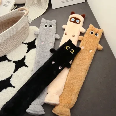 縦長湯たんぽ｜ロングホットウォーターバッグ・長方形・腰当てカイロ・カバー付き・ゴム製・大容量・お湯入れ式・保温グッズ・ふわふわ