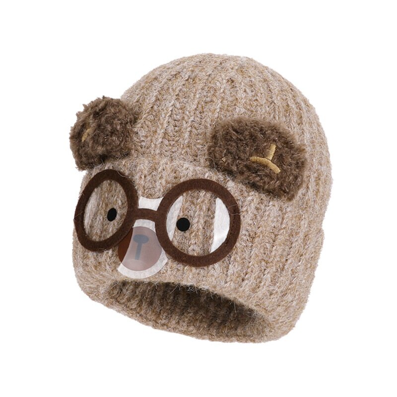 ニット帽｜可愛いクマの帽子・レディース・耳当て付き・冬用・アウトドア・防寒・フード付き帽子・多用途|undefined