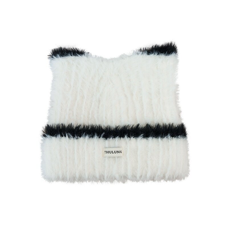 ニット帽｜猫耳・フェイクファー・秋冬・防寒・小顔効果・普段使い・可愛い・ガーリー|undefined