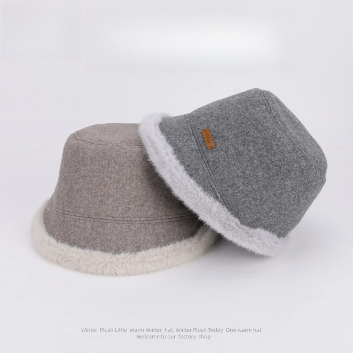 フェルトのボウラーハット｜秋冬・裏起毛・保温・帽子・バケットハット・大きめサイズ・小顔効果・おしゃれ・トレンド感|undefined
