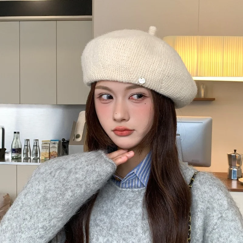 秋冬ニットベレー帽｜カジュアル・芸術的・小顔効果・おしゃれ・ベレー帽・レディース|undefined