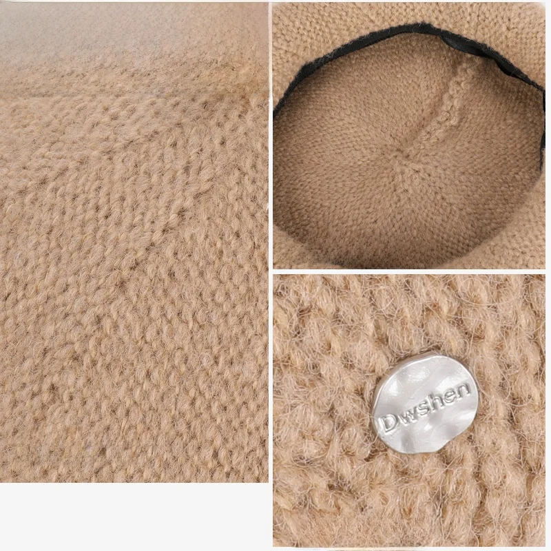 秋冬ニットベレー帽｜カジュアル・芸術的・小顔効果・おしゃれ・ベレー帽・レディース|undefined