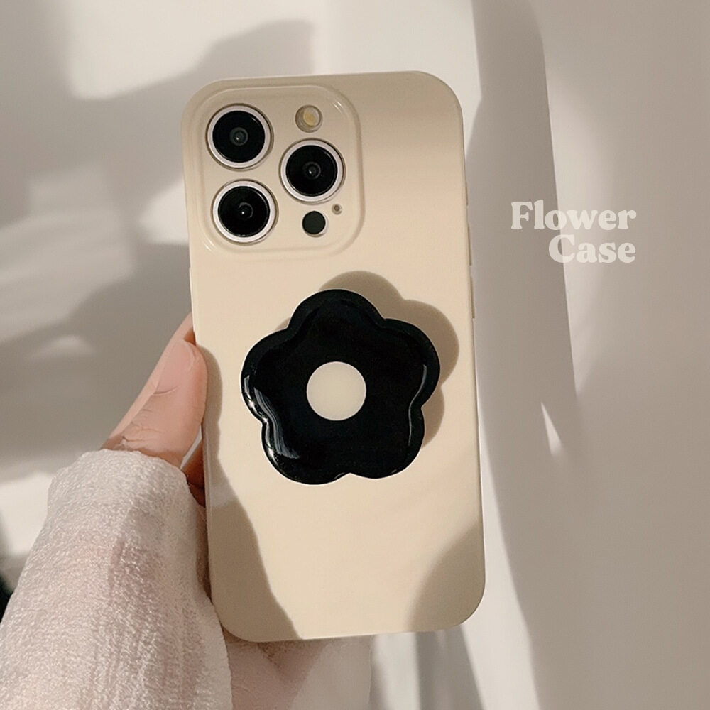 iPhoneケース｜クリームフラワー・スタンド付き・デジタル機器・スマホ保護ケース|undefined