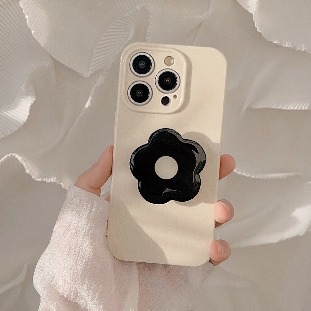 iPhoneケース｜クリームフラワー・スタンド付き・デジタル機器・スマホ保護ケース|undefined