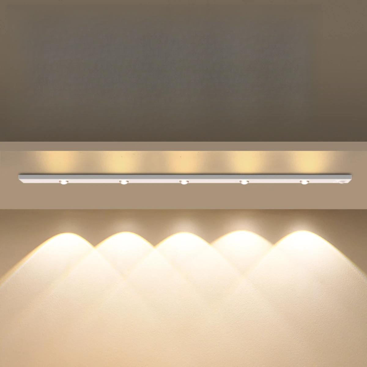 LEDライト｜人感センサー・超薄型・充電式・粘着テープ式・戸棚ライト・キャビネットライト・クローゼットライト・おしゃれ・簡単設置|undefined