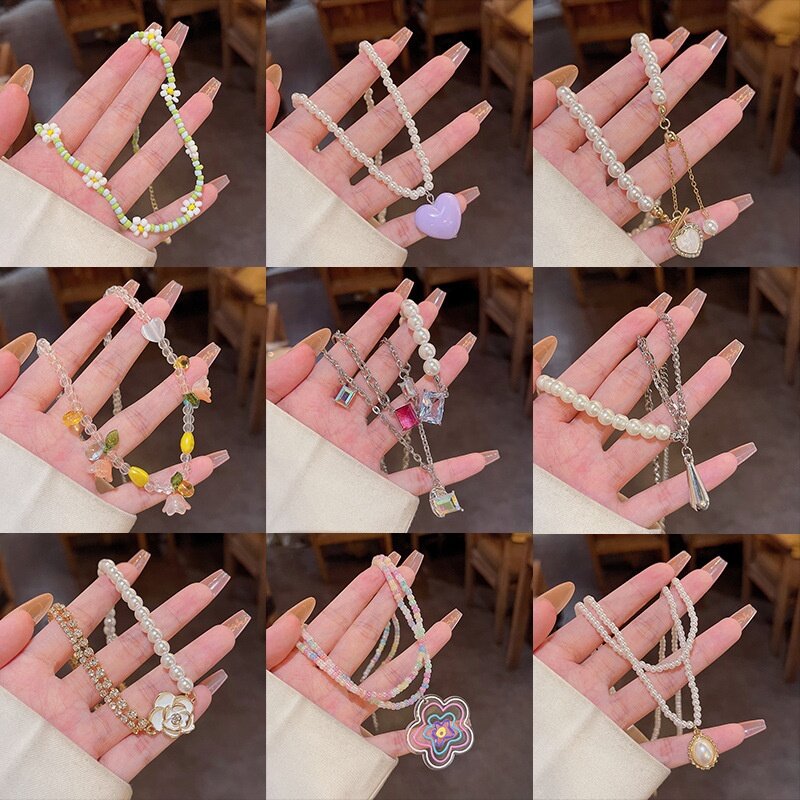 ネックレス｜淡水パール・ハートモチーフ・チェーン・合金・エレガント・上品・大人可愛い|undefined