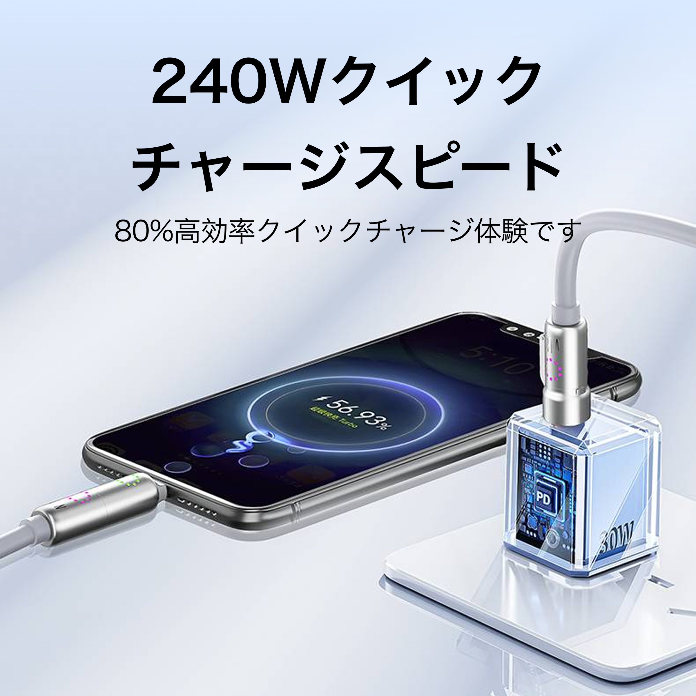 PISEN Type-Cケーブル｜4in1・PD急速充電・車載充電可能・多機種対応・急速充電対応・Lightning・便利・iPhone対応|undefined