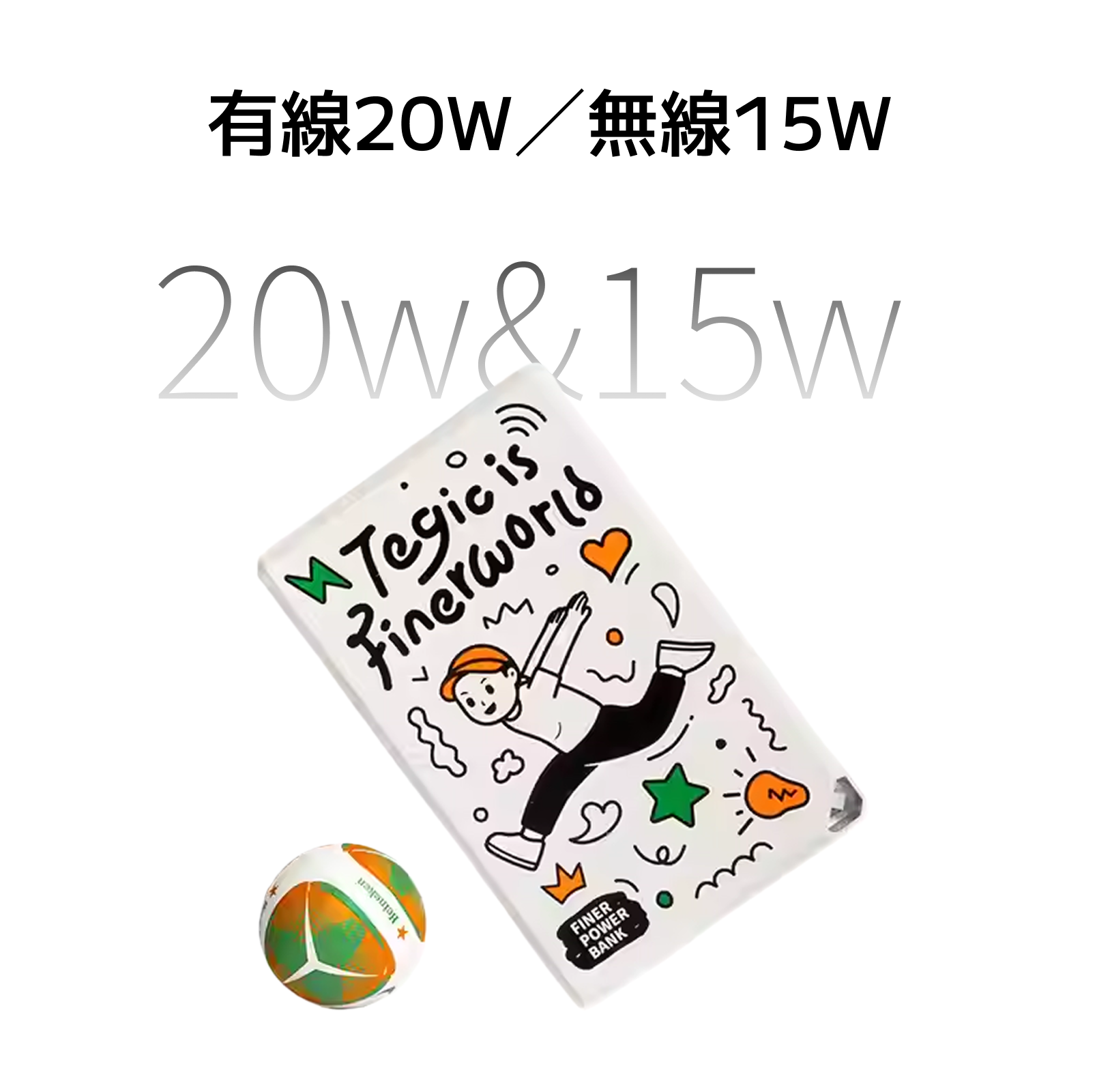 TEGIC 10000mAh モバイルバッテリー｜涂鸦デザイン・機内持ち込み可能・MagSafe対応・急速充電・ワイヤレス充電・大容量・iPhone 16/15 Pro Max対応・ストリート風・おしゃれ|undefined
