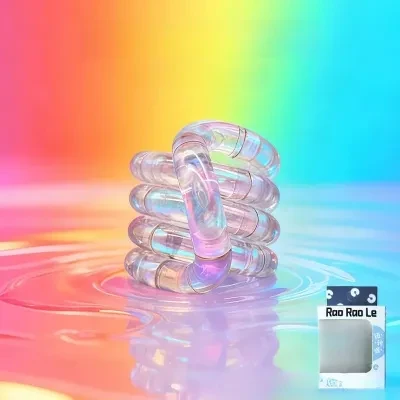 温感変色レインボータングル｜子供用・集中力トレーニング・ギフト・ストレス解消・透明タイプ