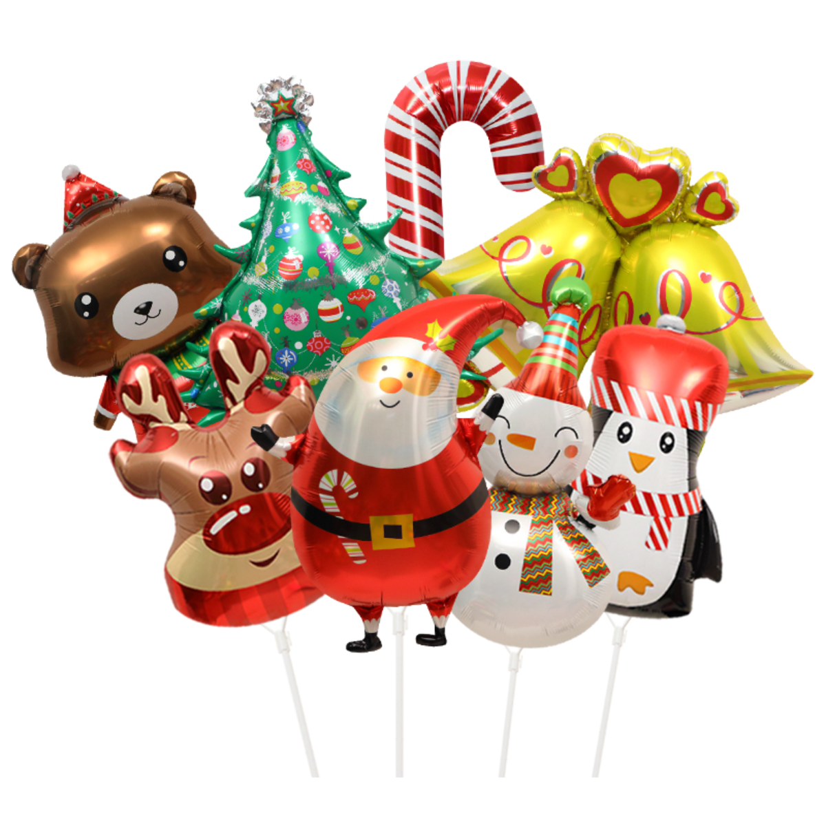 【クリスマスお祝い！】飾り風船セット｜50個ランダム発売、ステック付き|undefined