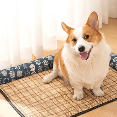 涼しいペットマット｜藤編み犬ベッド 冷感 涼しい 快適 夏にピッタリ