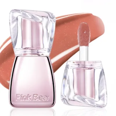 7s-Beauty 史上最強中華コスメ専門店 PINK BEAR リップグロス｜水光ティント・ヌードカラー・プレゼントに最適・ふっくら唇・ぷるぷる