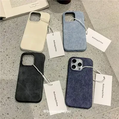 ワクワク広場 スマホケース｜iPhone15・iPhone多機種対応・シンプル風・デニムデザインでどんな服にも合う！