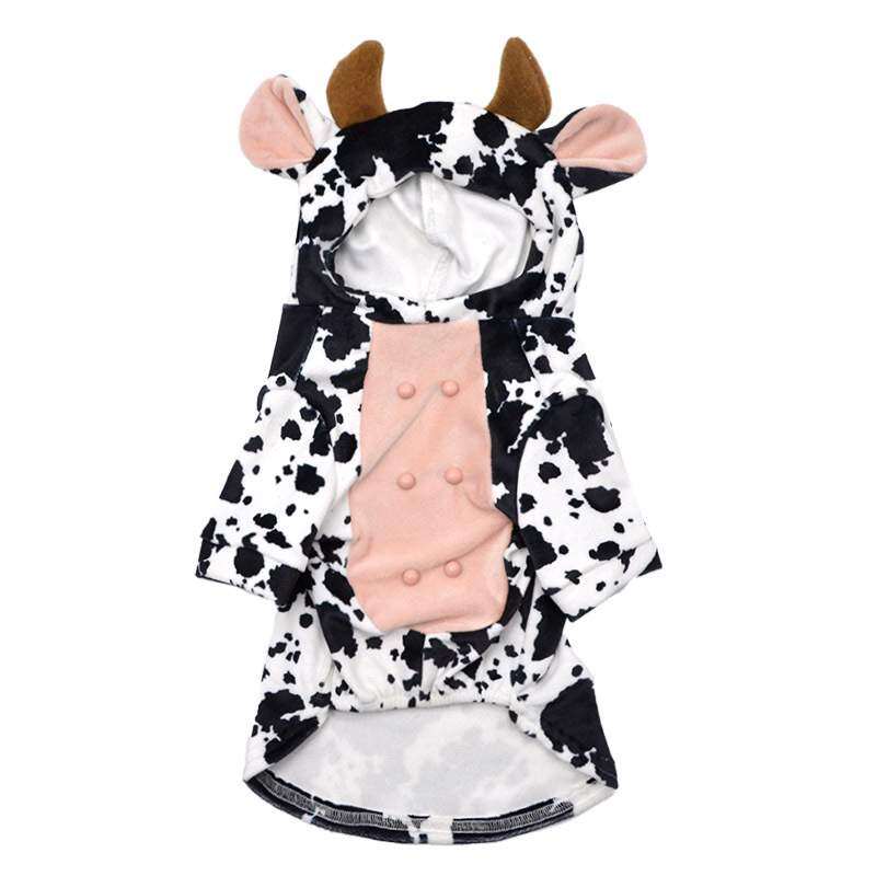 乳牛の変身服｜ペット用 ハロウィン 変身服 犬猫兼用 可愛い コスプレ パーティー 仮装 柔らかい|undefined