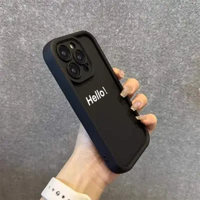 iPhoneスマホケース｜耐衝撃・四角保護・柔らかいシリコン素材・肌に優しい・英字柄・傷付け防止・ソフトケース・iPhone 15シリーズ対応