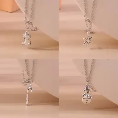 YOOYOOTOWN 『クリスマス特集』 ネックレス ｜アクセサリー・合金・クリスマス・可愛い・ブーツ・雪の結晶・雪だるま・鎖骨飾り