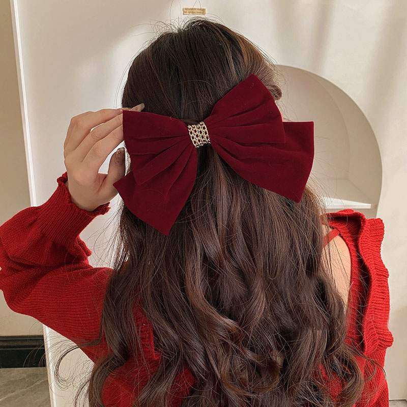 【クリスマス人気アクセ】ヘアクリップ｜ ヘアクセサリー・赤いリボン・新作・人気・後頭部・ヘアアクセサリー|undefined