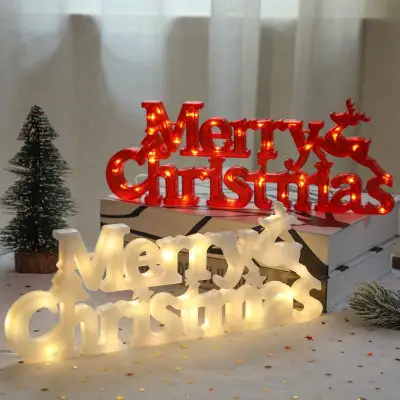 クリスマスイルミネーションライト ｜ クリスマスの装飾品・クリスマスリースのアクセサリー・Merry Christmasの立体文字のライト