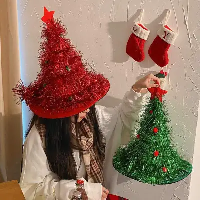 クリスマス帽子｜サンタ帽子・クリスマスツリー・キャップ・コスプレ小道具・面白い・イベント・パーティー・撮影道具