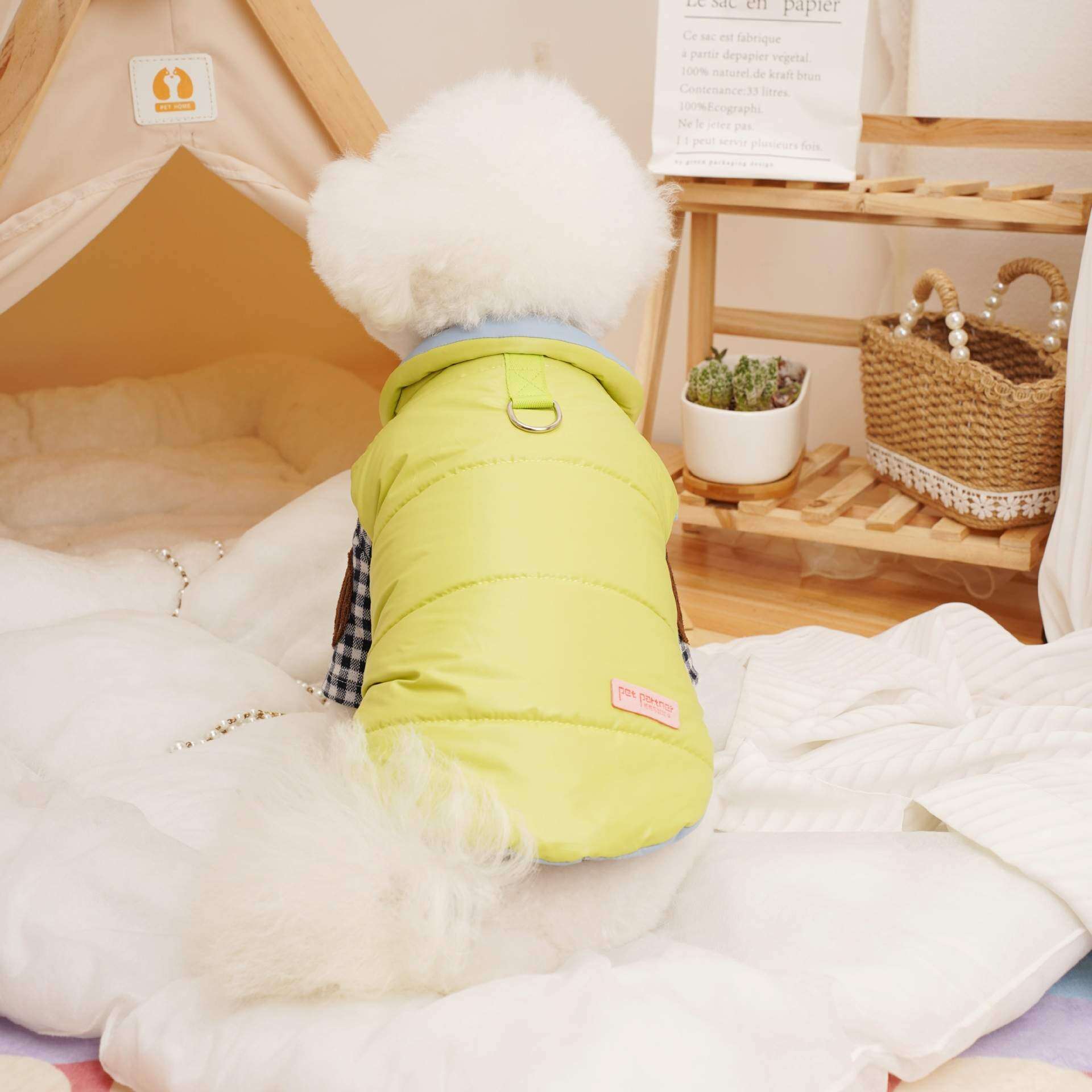 ボタン留めタイプジャケットのペット服｜厚みのある生地であたたかい・秋冬・小型/中型犬用・テディベア|undefined