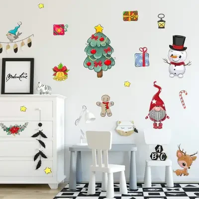 クリスマスシリーズ ステッカー｜窓、ガラス、リビング、パーティ、こども部屋の飾りつけにも！