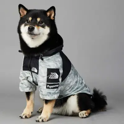 犬服｜防風・防雨・大型犬用・雨衣・ペット用・迷彩柄・犬用・カモフラージュ・かっこいい