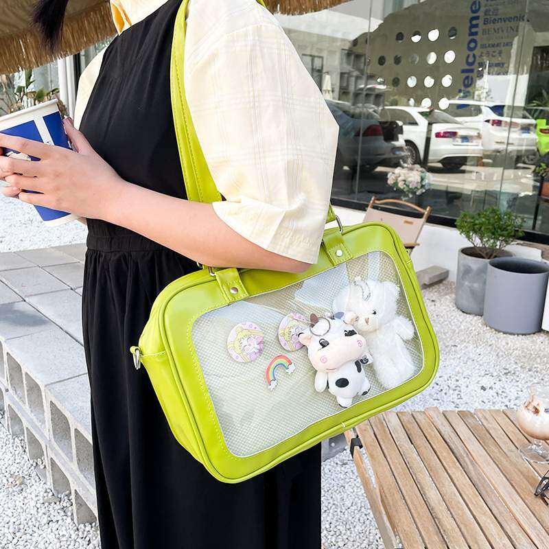 痛バッグ｜ショルダーバッグ・可愛い・レディース・制服・学生・肩掛け・手提げ・おしゃれ・缶バッジ・ぬいぐるみ|undefined