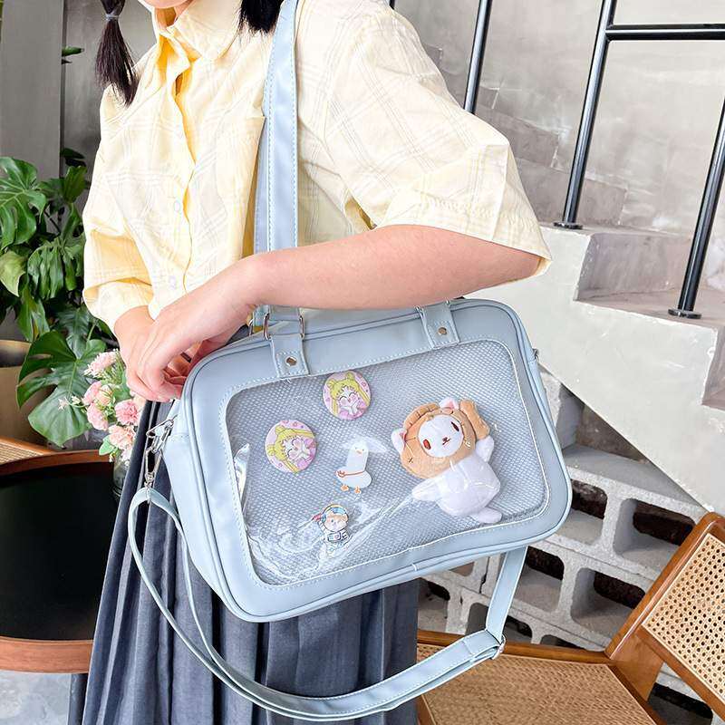 痛バッグ｜ショルダーバッグ・可愛い・レディース・制服・学生・肩掛け・手提げ・おしゃれ・缶バッジ・ぬいぐるみ|undefined