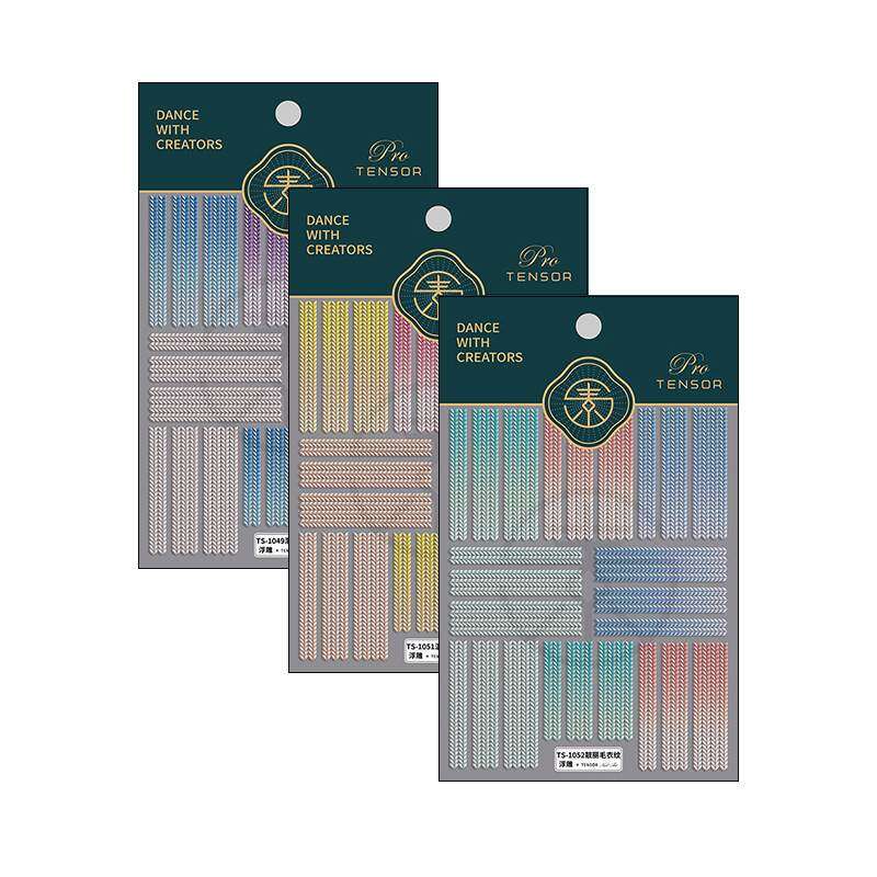 シール・ネイル・バックグルー・セーター柄・マット・グラデーション・5D・浮彫り・TENSOR・薄くて丈夫な|undefined