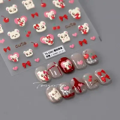 TENSOR NAIL シール・ネイル・ネイルアート・かわいい・カートゥーン・新技術・バックグルー・鉄素・ステッカー・アクセサリー