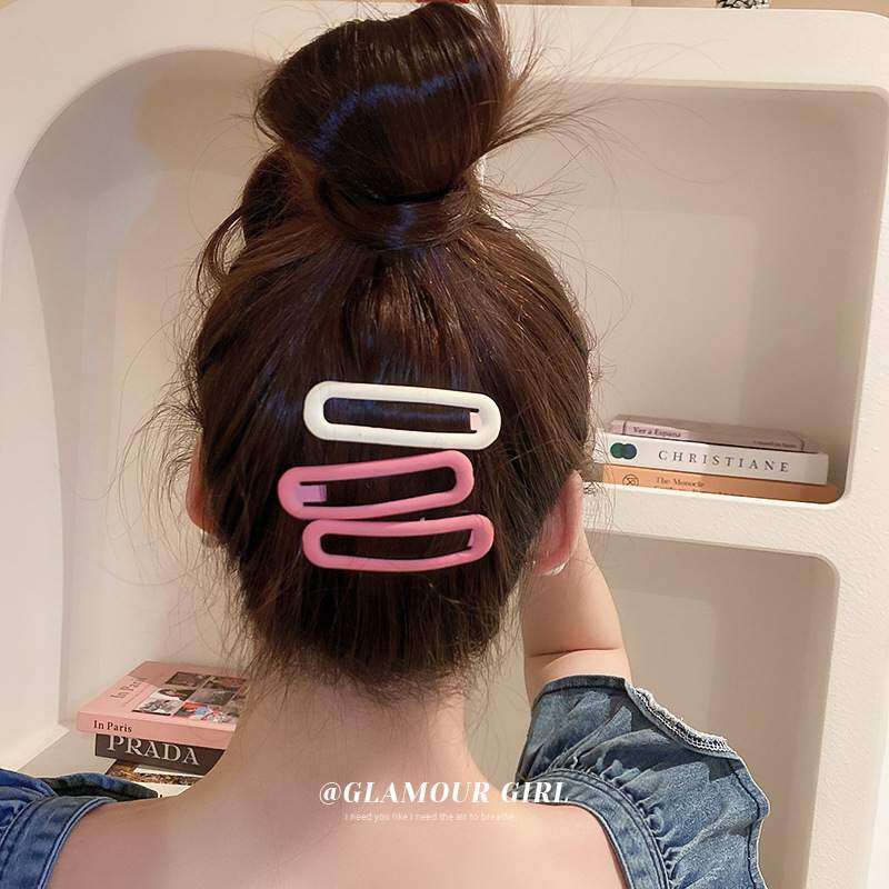 ヘアクリップ｜女性・サイド・日常・通勤・かわいい・プリンセス・シンプル・マットフリンジ・無地・BBクリップ|undefined