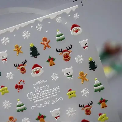 TENSOR NAIL シール・ネイル・ネイルアート・クリスマスの夜・ロマンチック・新技術・立体・バックグルー・薄くて丈夫な