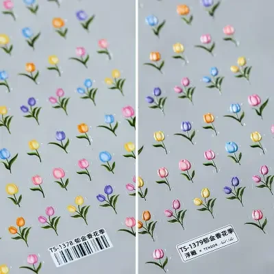 TENSOR NAIL シール・ネイル・ネイルアート・新技術・バックグルー・花の季節・マット・鉄素・薄くて丈夫な・ro・薄く透明な