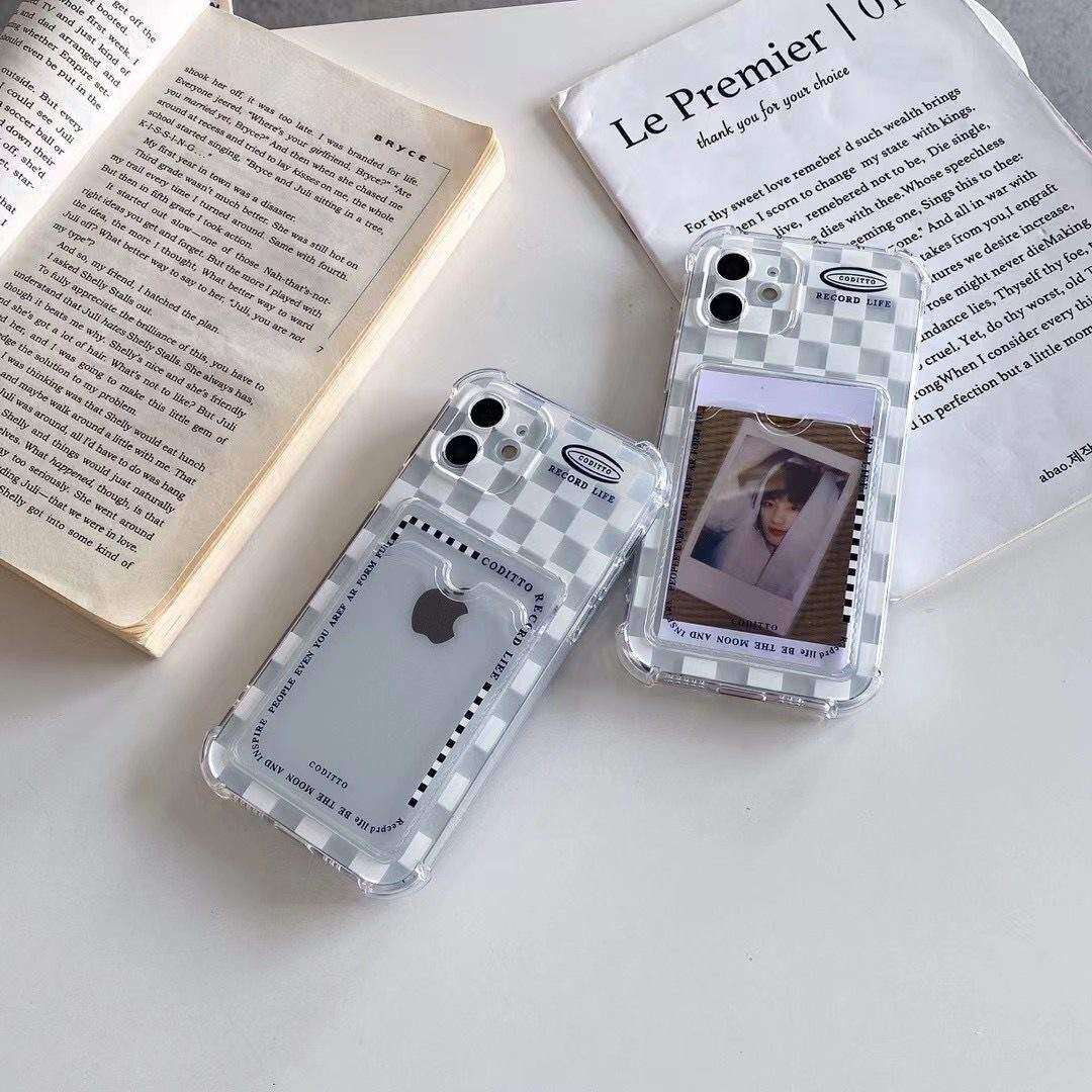 iPhoneスマホケース｜カードホルダー付き・チェック柄・ソフトケース・耐衝撃性良い|undefined