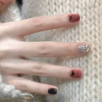 ネイルチップ・初秋・ホワイトニング・優しい・魅力的・可愛い・爆閃・新商品・ハート・着用・ショートタイプ