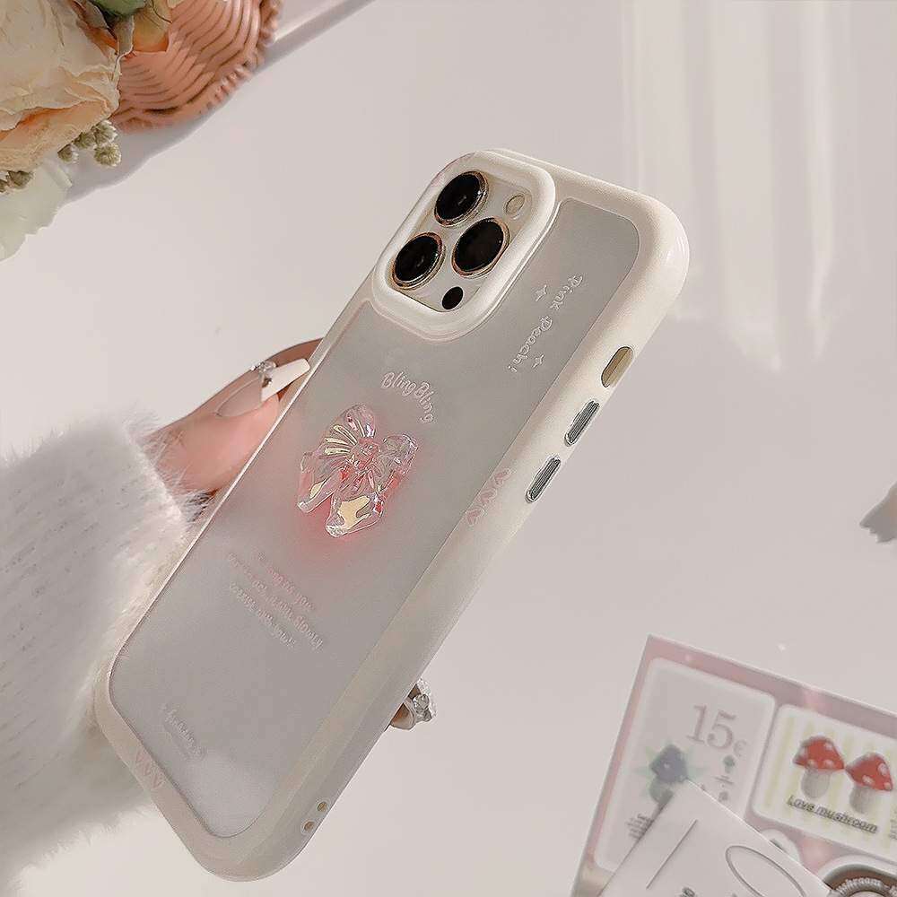 「iPhone多機種対応」 グラデーション・可愛いリボン・スマホケース｜ アクリル製・iPhone15/14/13/12/11/X|undefined