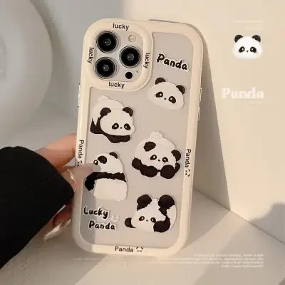 「iPhone多機種対応」 ｜ 可愛なパンダ柄・iPhone14対応・落下防止・iPhone15ケース・13ProMax・オリジナル・11アクリル・12
