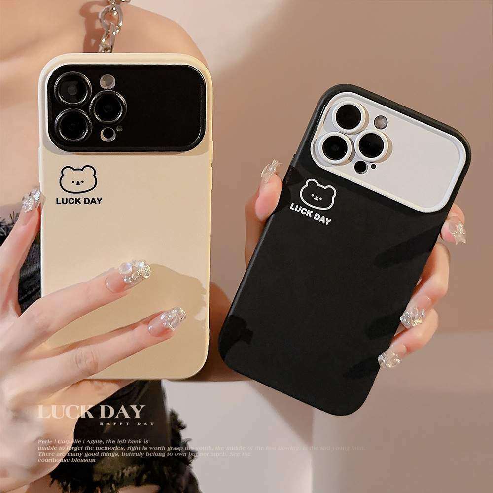 「iPhone多機種対応」 クマちゃんヘッド スマートフォンケース  |  ソフト・シンプル・簡単・カワイイ・クマちゃん・文字柄|undefined