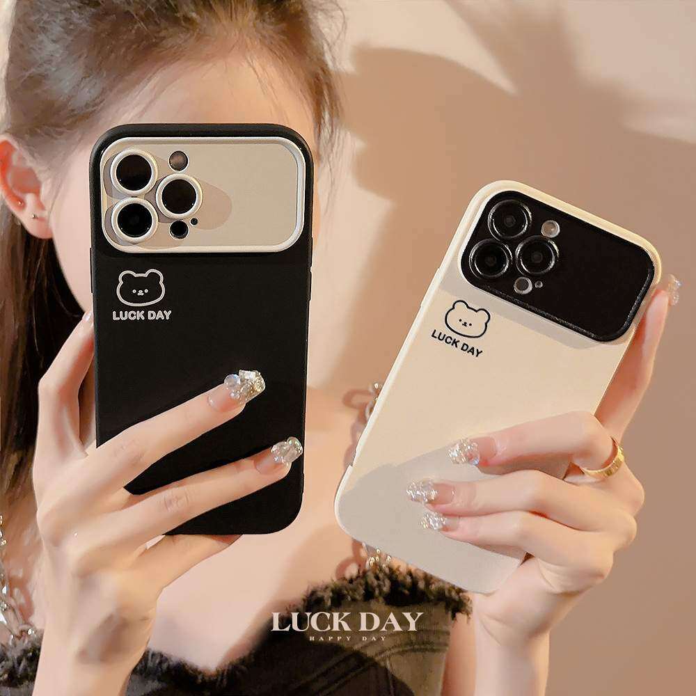 「iPhone多機種対応」 クマちゃんヘッド スマートフォンケース  |  ソフト・シンプル・簡単・カワイイ・クマちゃん・文字柄|undefined