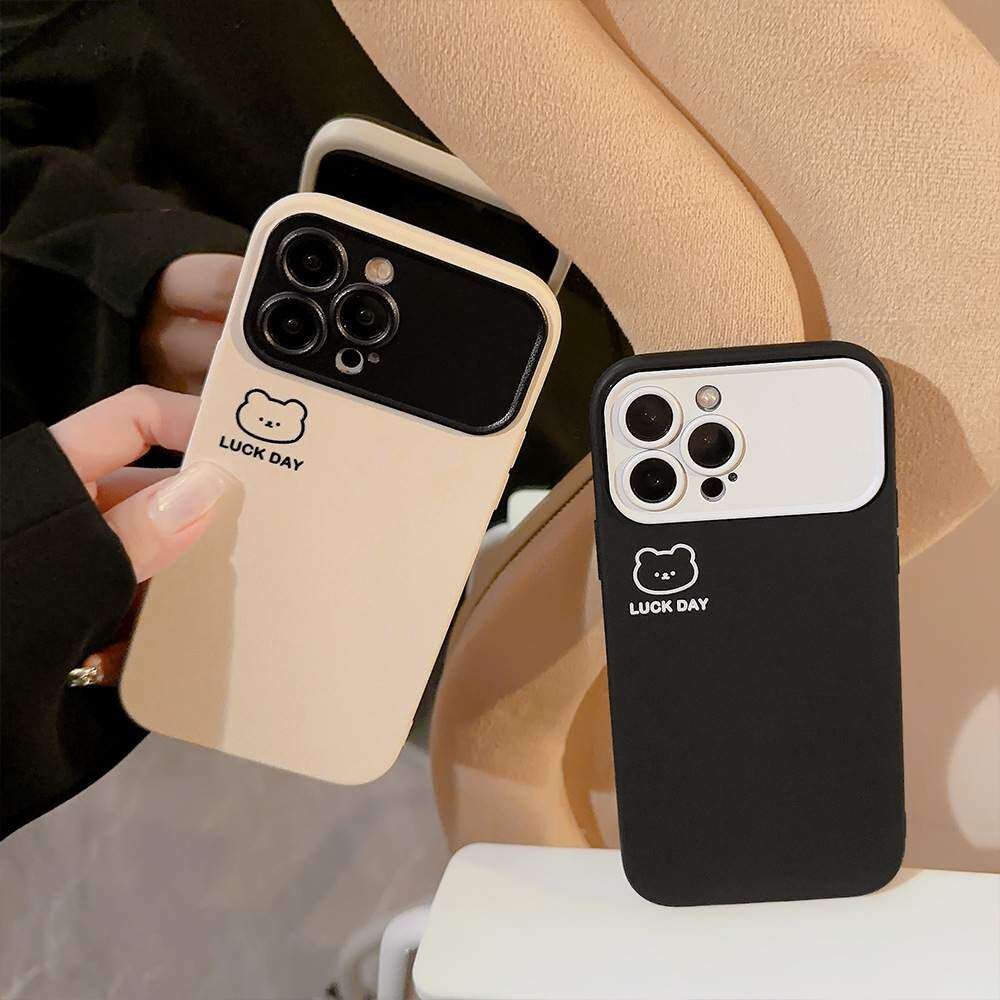 「iPhone多機種対応」 クマちゃんヘッド スマートフォンケース  |  ソフト・シンプル・簡単・カワイイ・クマちゃん・文字柄|undefined