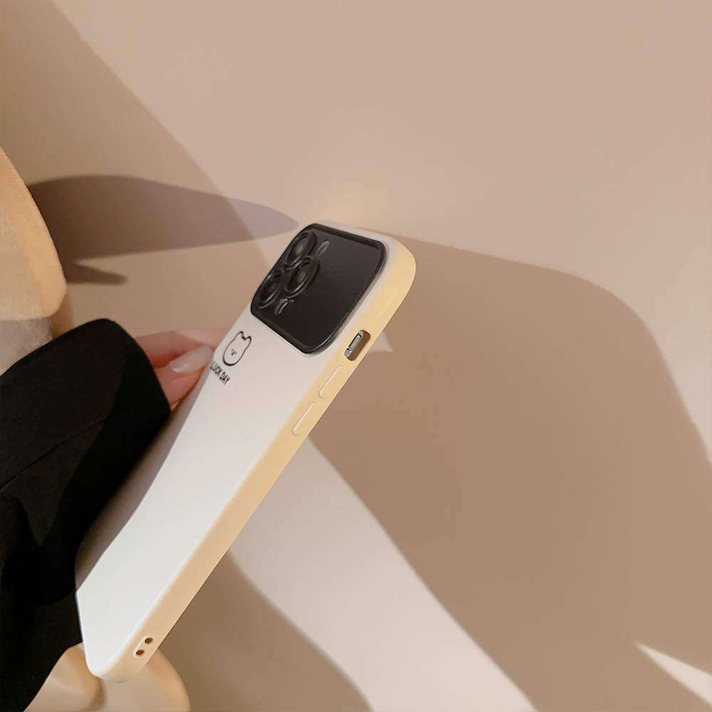 「iPhone多機種対応」 クマちゃんヘッド スマートフォンケース  |  ソフト・シンプル・簡単・カワイイ・クマちゃん・文字柄|undefined