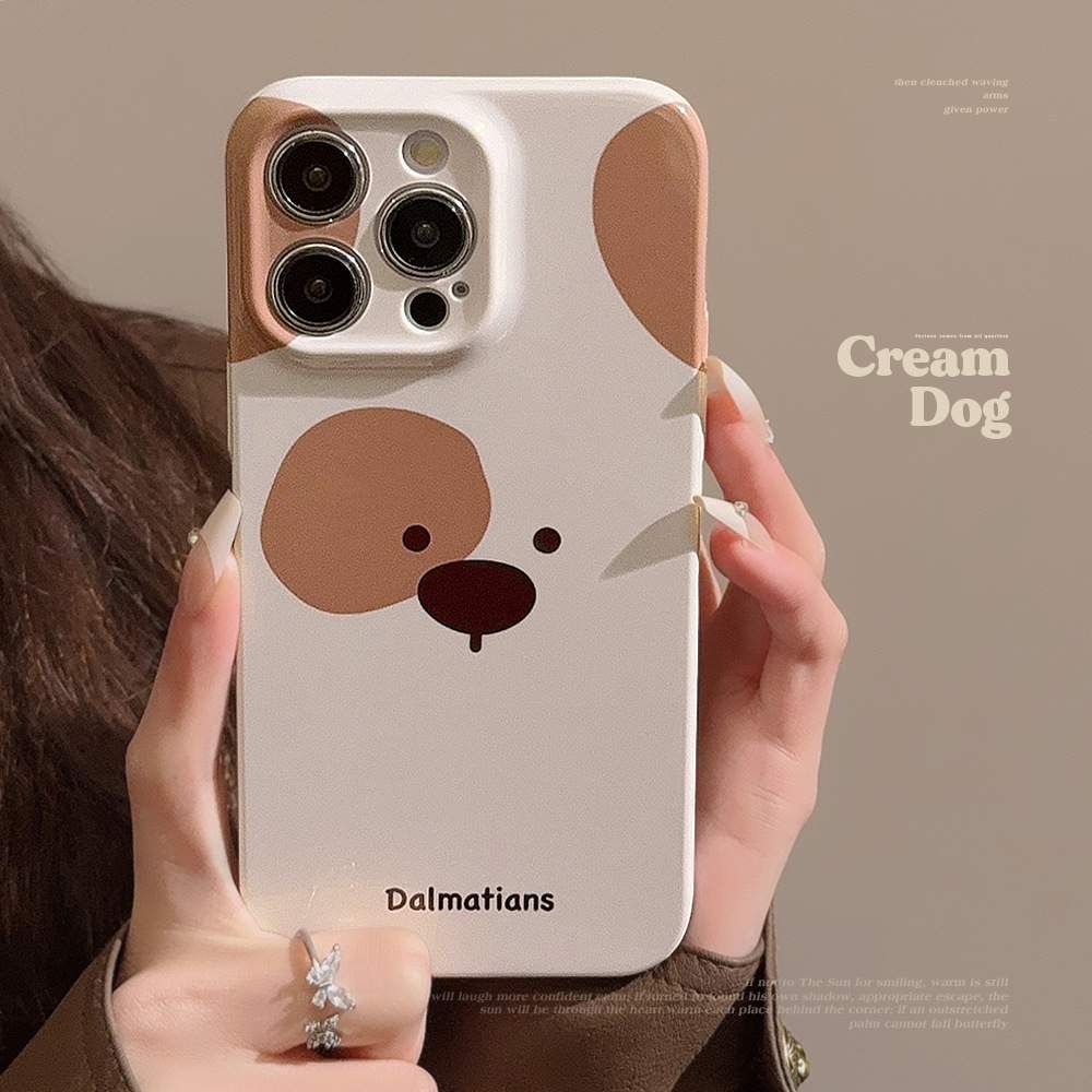「iPhone多機種対応」おもしろい犬ちゃん スマートフォンケース  |　プラスチック・カワイイ・茶色