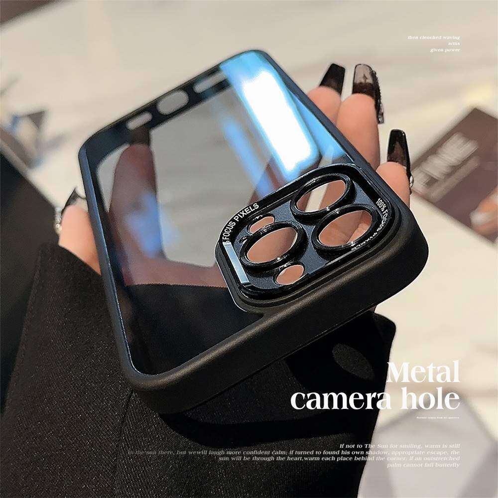 「iPhone多機種対応」高級感ある金属レンズ保護｜素直・バンパー・防衝撃・透明・スマホケース・ハード・アクリル|undefined