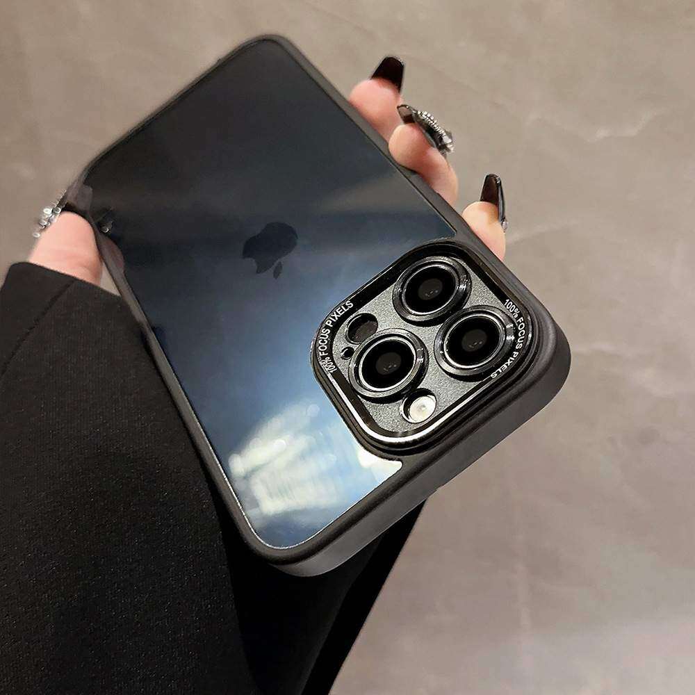 「iPhone多機種対応」高級感ある金属レンズ保護｜素直・バンパー・防衝撃・透明・スマホケース・ハード・アクリル|undefined