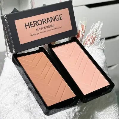 HERORANGE単色チーク｜自然な発色・ハイライト・顔を明るく・イエベ・ブルベ